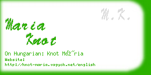 maria knot business card